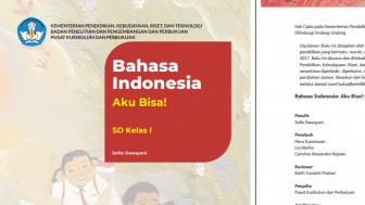 Buku Bahasa Indonesia PDF Kelas 1 SD Kurikulum Merdeka, Link Download Buku Guru dan Siswa ada Disini