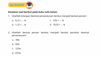 Kunci Jawaban Ayo Berlatih Halaman 82 Matematika Kelas 4 SD Buku Kurikulum Merdeka