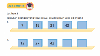 Kunci Jawaban Matematika Kelas 4 SD Ayo Berlatih halaman 99-100 Bab 3 Pola Gambar dan Pola Bilangan Buku Kurikulum Merdeka