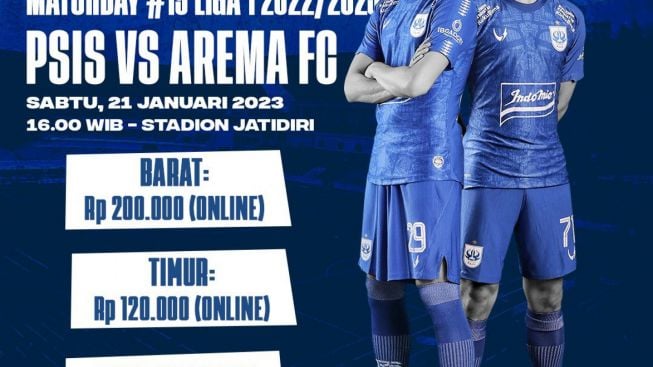 Cek Harga Tiket dan Cara Pembelian Tiket Online Pertandingan PSIS Semarang vs Arema FC Sabtu, 21 Januari 2023