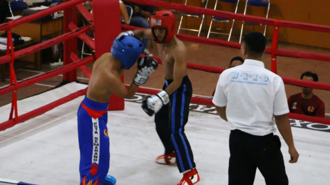 On Fire! 10 Atlet Cabor Kickboxing Kota Semarang Tembus Semifinal di Porprov Jateng 2023