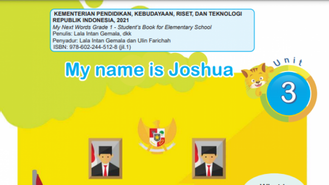 Kelas 1 SD, Soal Bahasa Inggris Unit 3 My Name is Joshua Buku My Next Words Kurikulum Merdeka