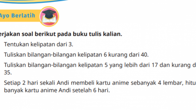 Ayo Berlatih Matematika Kelas 4 SD Kunci Jawaban Halaman 52 Buku Kurikulum Merdeka