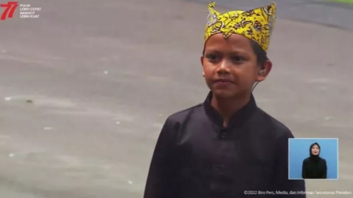 Farel Prayoga saat tampil di istana