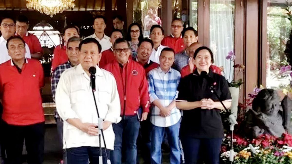 Ketua DPP PDI Perjuangan Puan Maharani dan Ketua Umum partai Gerindra Prabowo Subianto di Hambalang Bogor. [ist]