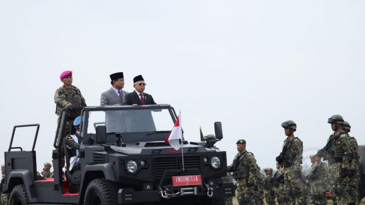 prabowo makruf mengecek pasukan komcad [kemenhan]