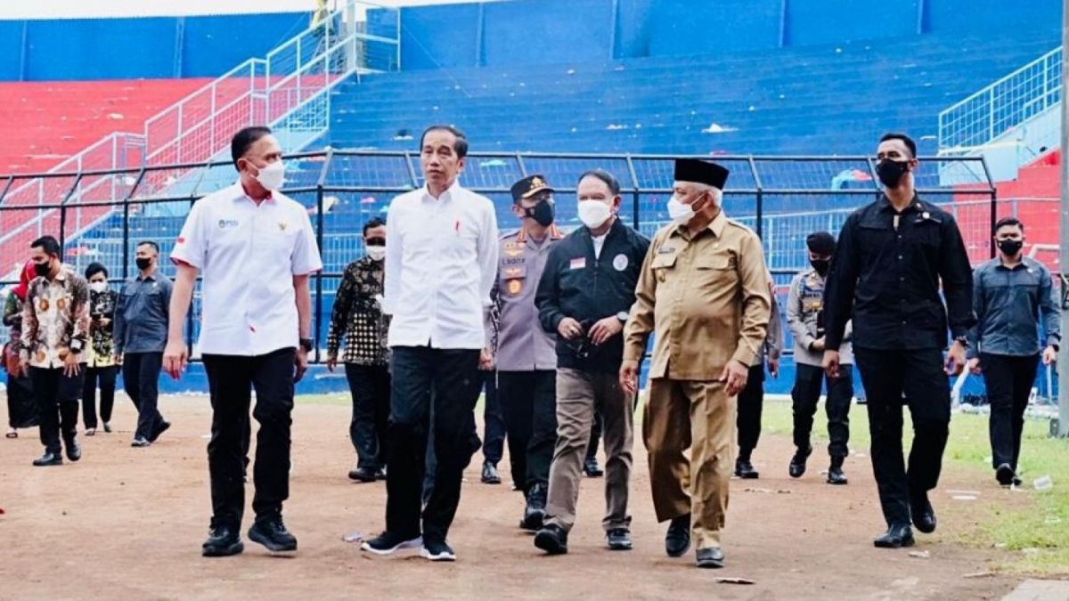 Presiden Jokowi di Stadion Kanjuruhan, jokowi di malang, jokowi di kanjuruhan [Foto: Rusman - Biro Pers Sekretariat Presiden]