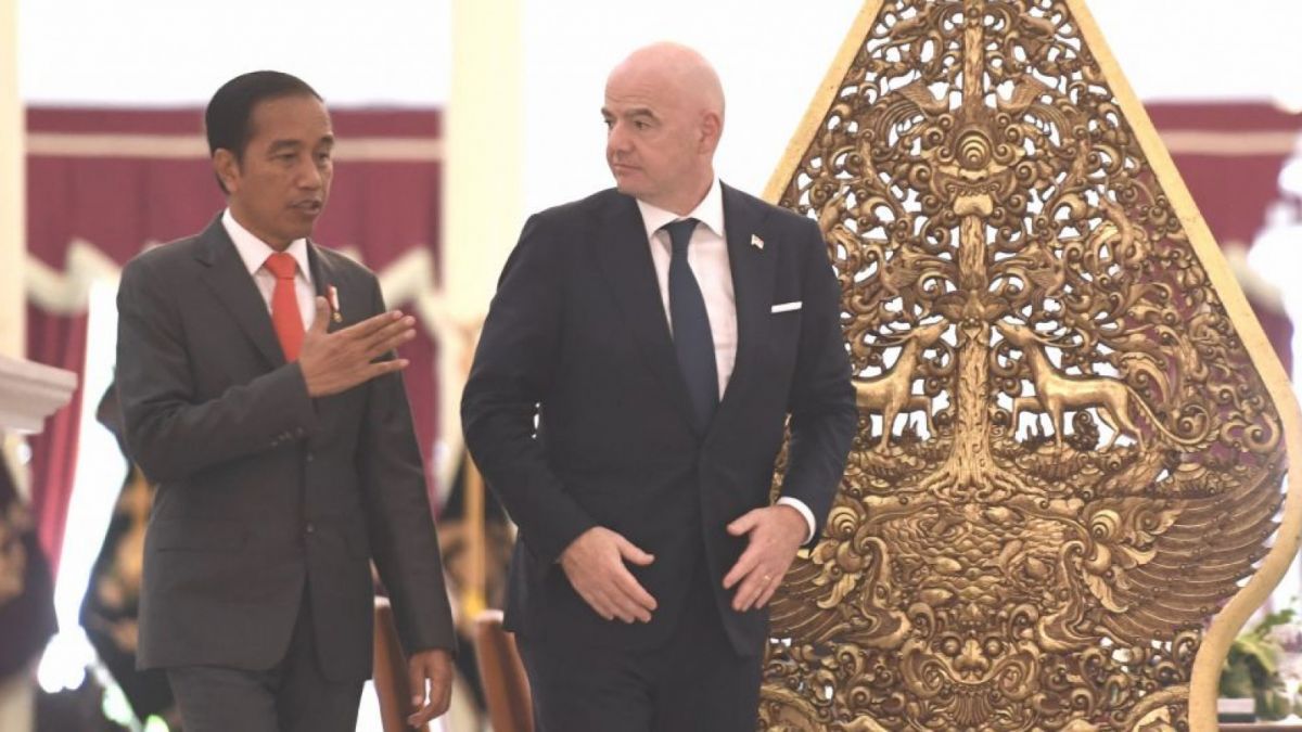 Joko Widodo atau Jokowi Presiden FIFA Gianni Infantino, Jokowi Gianni Infantino [ANTARA FOTO/Hafidz Mubarak A/foc]