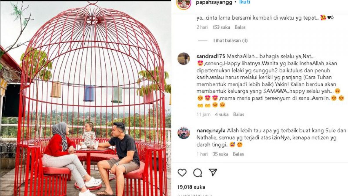 Nathalie Holscher dan Adzam bahagia bareng cowok baru mantan istri Sule. [@nathalieholscher/Instagram]