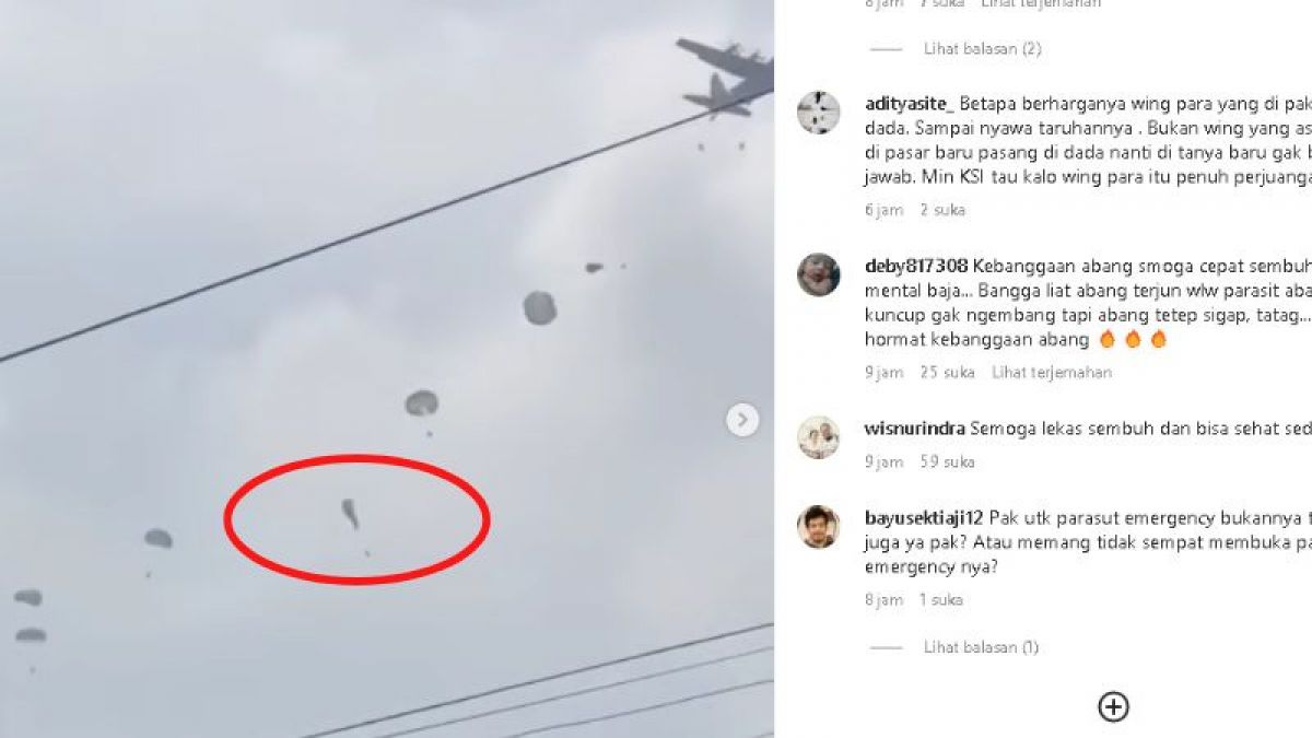 Netizen mengirim doa kebajikan buat kesembuhan Prada Salman Krisnes, prajurit TNI [Instagram]