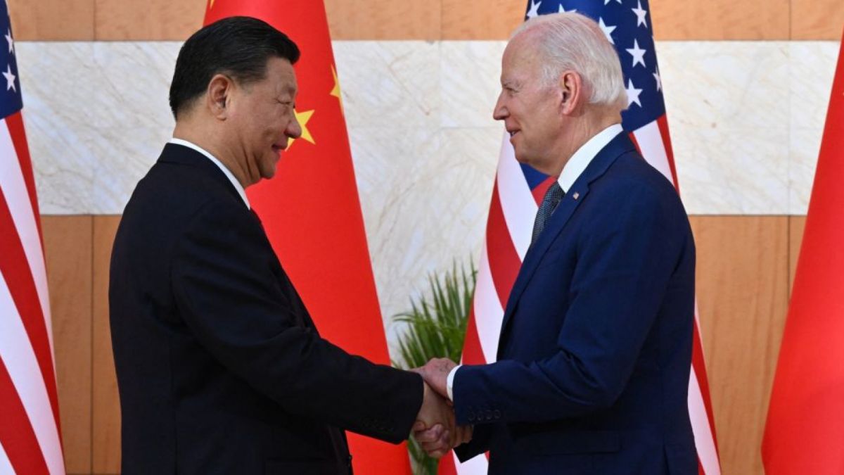Pertemuan Joe Biden dan Xi Jinping ; Joe Biden ; Xi Jinping [SAUL LOEB / AFP]