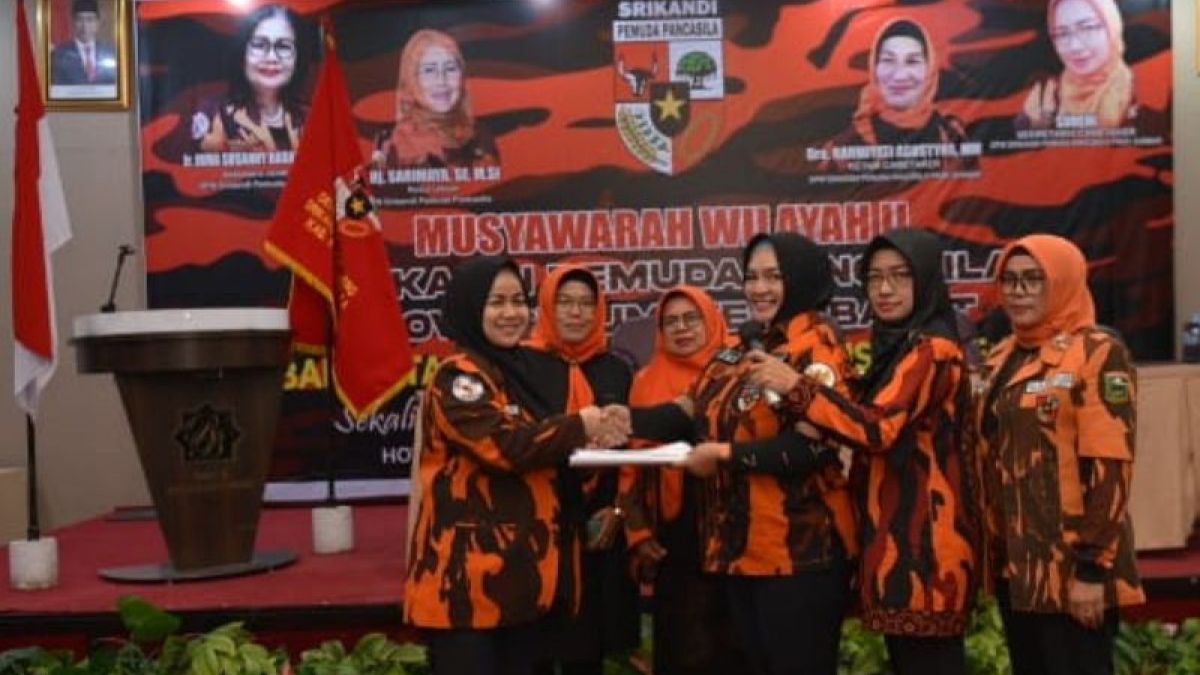 Mailinda Rose Ketua DPW Srikandi Pemuda Pancasila Sumatera Barat terpilih saat Muswil ke-2 di Padang, Senin (12/12/2022) [Serang.Suara/Kariadil Harefa]