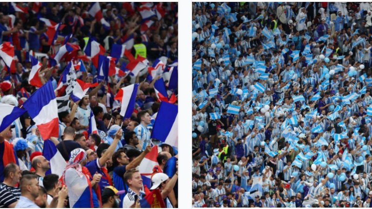 Potret kedua suporter mendukung masing-masing jagoan dari Argentina dan Prancis [Instagram/Fifaworldcup]