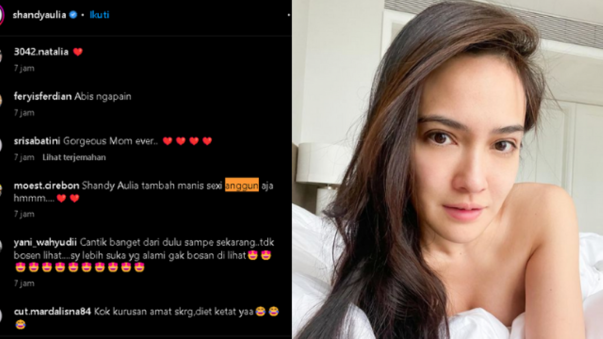 Shandy Aulia pamer foto baru bangun dan berpose di atas ranjang dengan manisnya. [Instagram/@shandyaulia]
