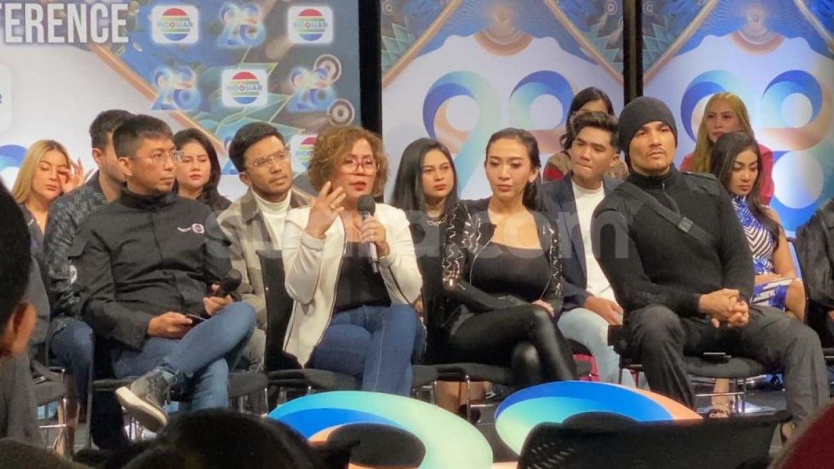 Jumpa pers konser HUT Indosiar ke-28 di kawasan Senayan, Jakarta (27/12/2022). [Suara.com/Adiyoga Priyambodo]
