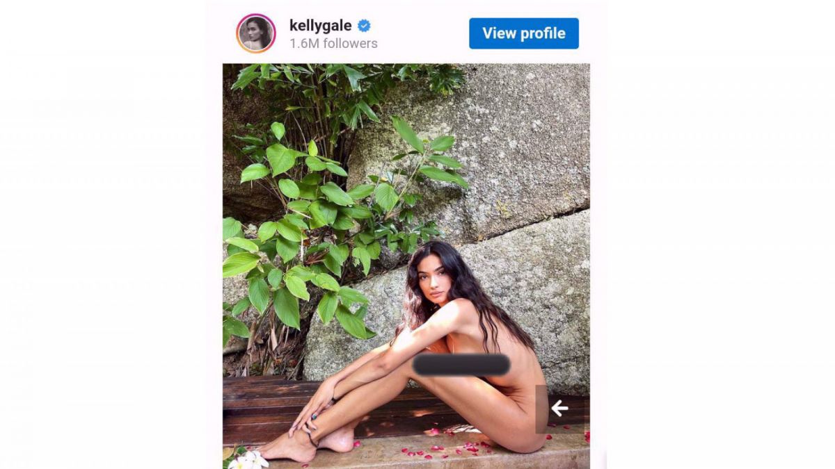 Unggahan Instagram Kelly Gale Tanpa Busana [Instagram @kellygale]