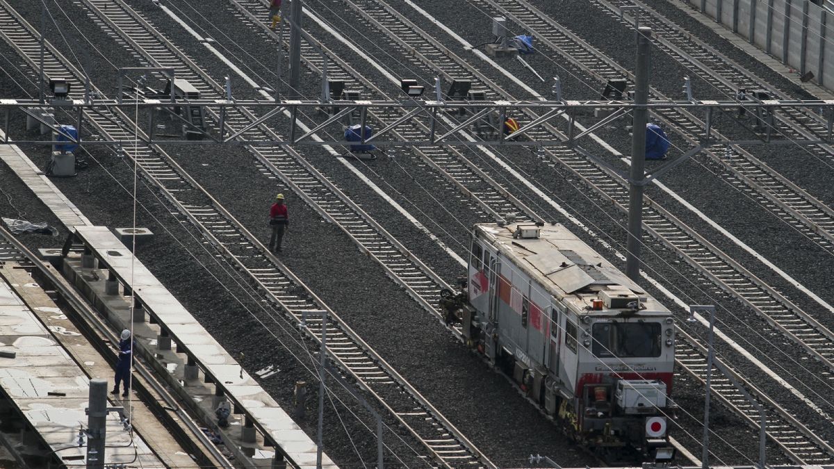 Proyek pembangunan depo Mass Rapid Transit (MRT) di Lebak Bulus, Jakarta. [Suara.com/Kurniawan Mas'ud]