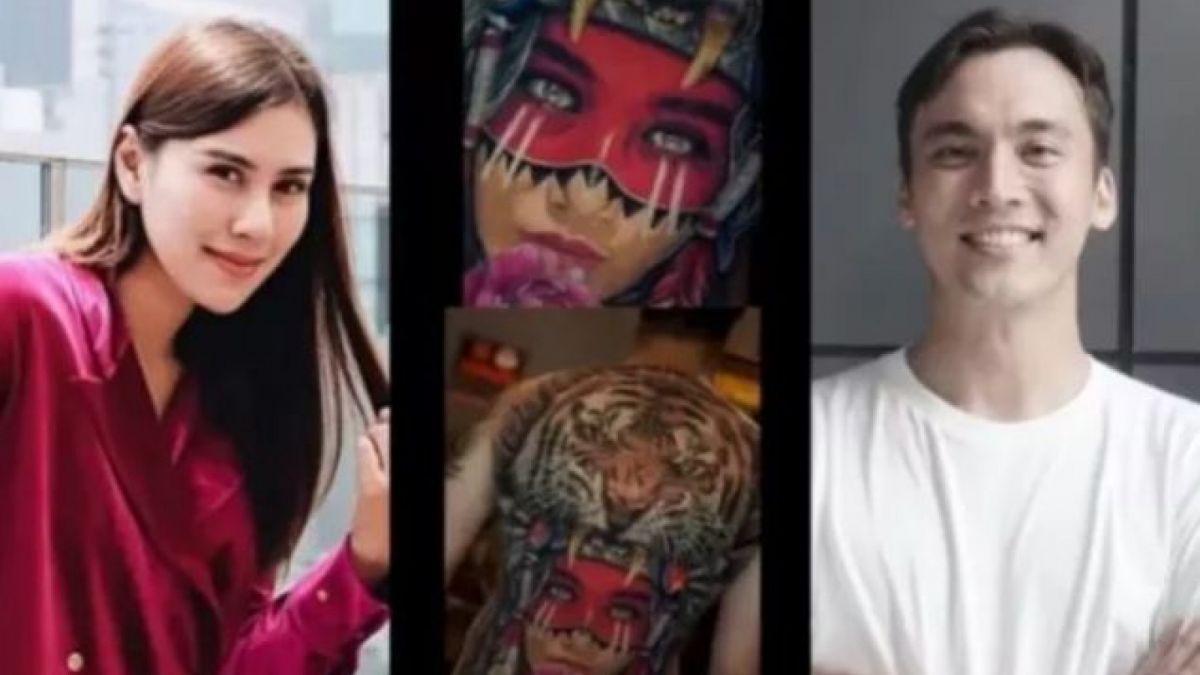 Rendy Kjaernett dan Syahnaz serta tato di punggung suami Lady Nayoan [Instagram/rendykjaernett]