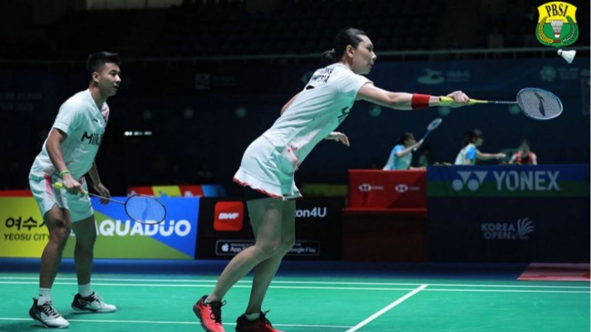Dejan Ferdinansyah/Gloria Widjaja, ganda campuran Indonesia di Korea Open 2023 [Dok.PBSI/Twitter @INABadminton]