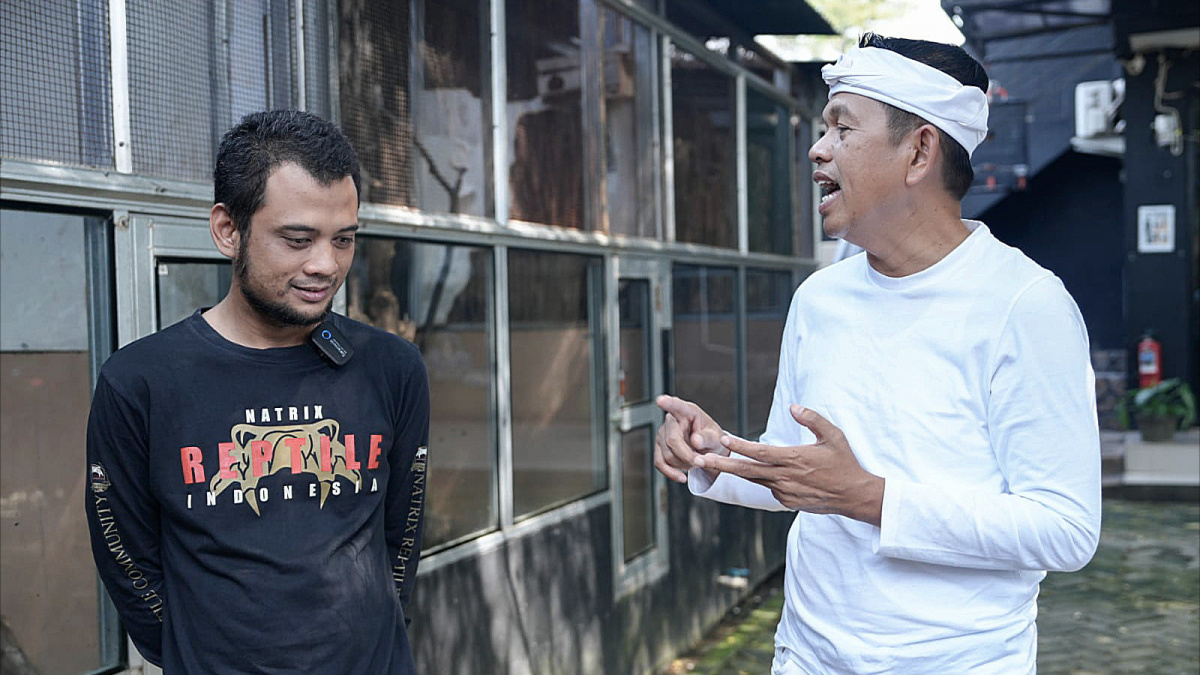 Kang Dedi Mulyadi dan Panji Petualang atau Muhammad Panji. [Dok. Dedi Mulyadi/Suara Serang]
