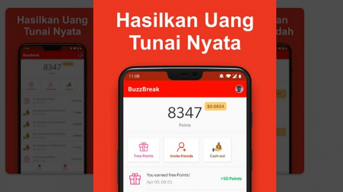 Aplikasi BuzzBreak [Google Playstore]