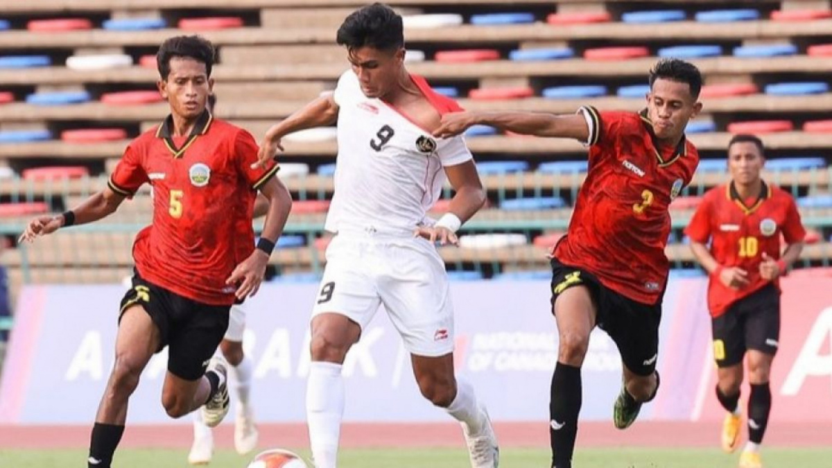 Striker Ramadan Sananta profil saat duel pemain Timor Leste di Laga Sea Games Grup A [twitter.com/PSSI]