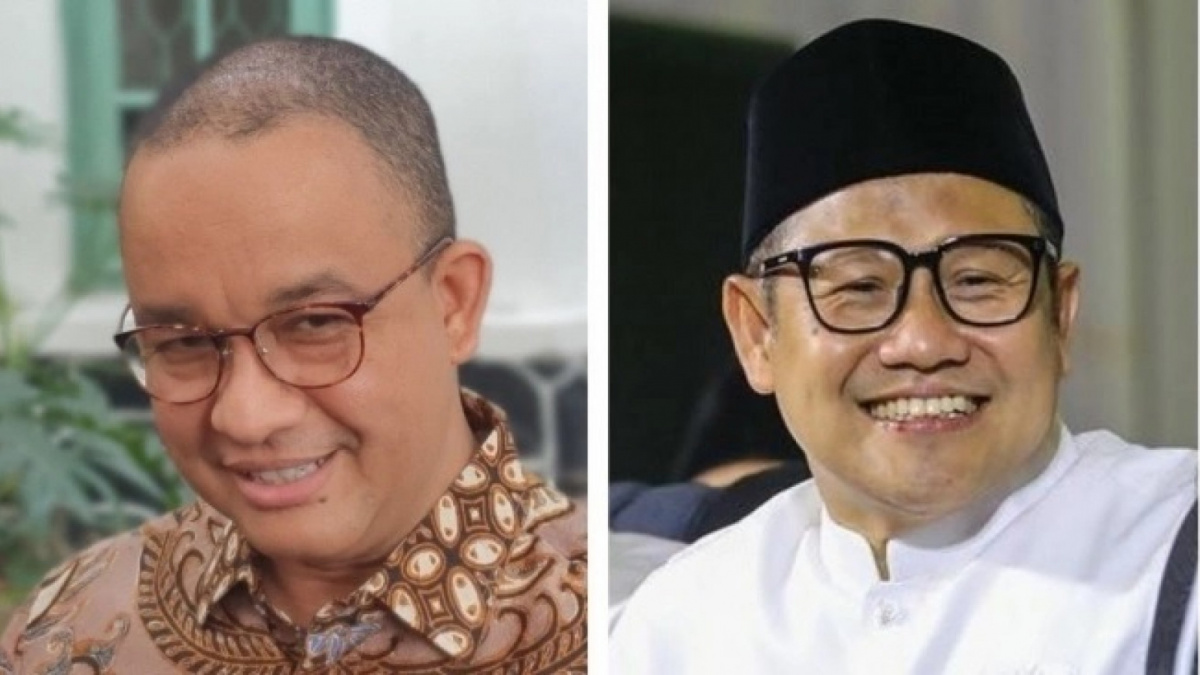 Kolase potret Anies Baswedan dan Muhaimin Iskandar atau Cak Imin