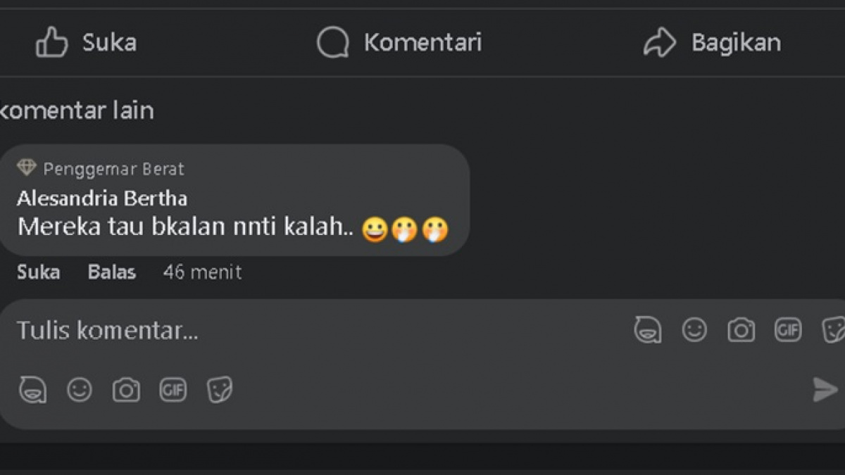 Komentar netizen tentang artis menolak tawaran jadi kapten Timnas AMIN. [Facebook/Tangkapanlayar]