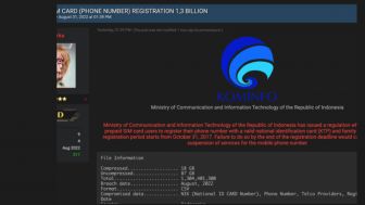 1,3 Miliar Data Kartu SIM Diduga Bocor ke Darkweb, Menkominfo ; " kami tidak punya aplikasi menampung data registrasi "