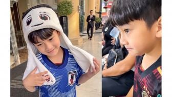 Main Aman Rafatar Pakai Dua Jersey sekaligus nonton Piala Dunia 2022 Jepang vs Jerman