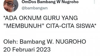 Viral!! Kisah Oknum Guru yang Bunuh Cita-cita Siswanya