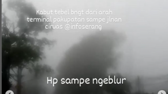 Heboh Kabut Tebal di Serang Pagi Ini