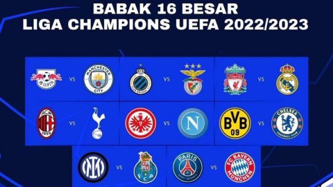 Ini Hasil Drawing 16 Besar Liga Champions 2022