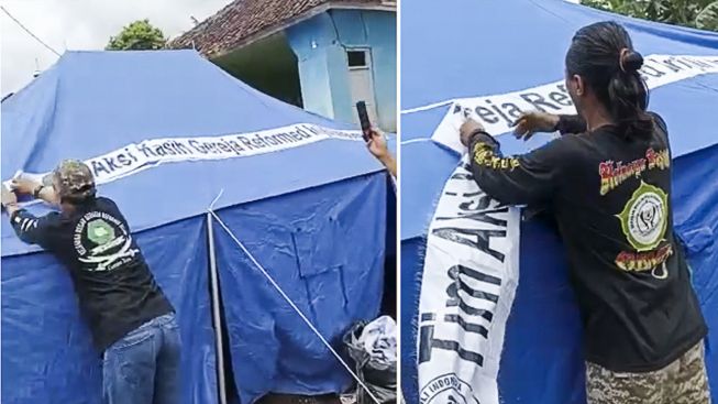Polisi Periksa 7 Orang Pencopot Label Gereja di Tenda Bantuan Pengungsi Gempa Cianjur