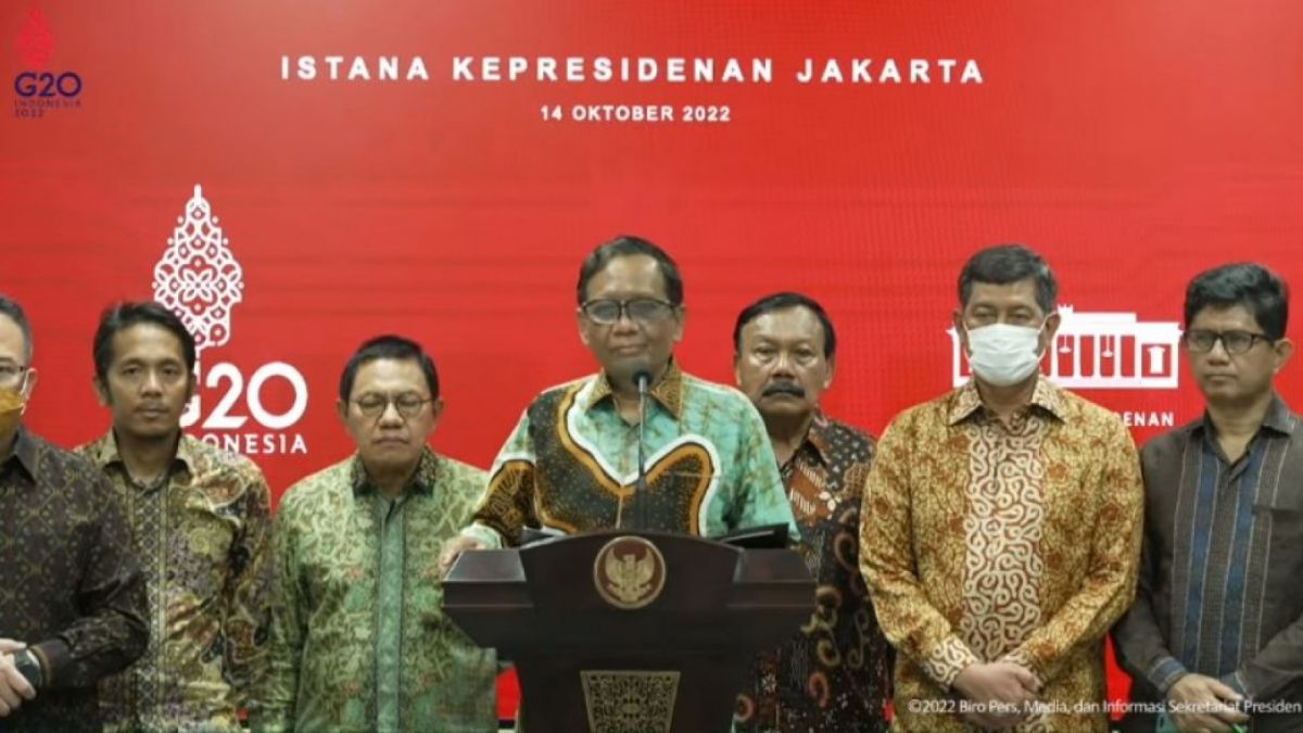 Mahfud MD; Konferensi pers TGIPF Kanjuruhan [Youtube/Sekretariat Presiden]