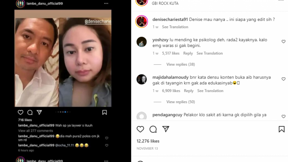 Denise Chariesta akui kerap berhubungan seksual dengan RD selama 4 tahun [Instagram/Denisechariesta91]