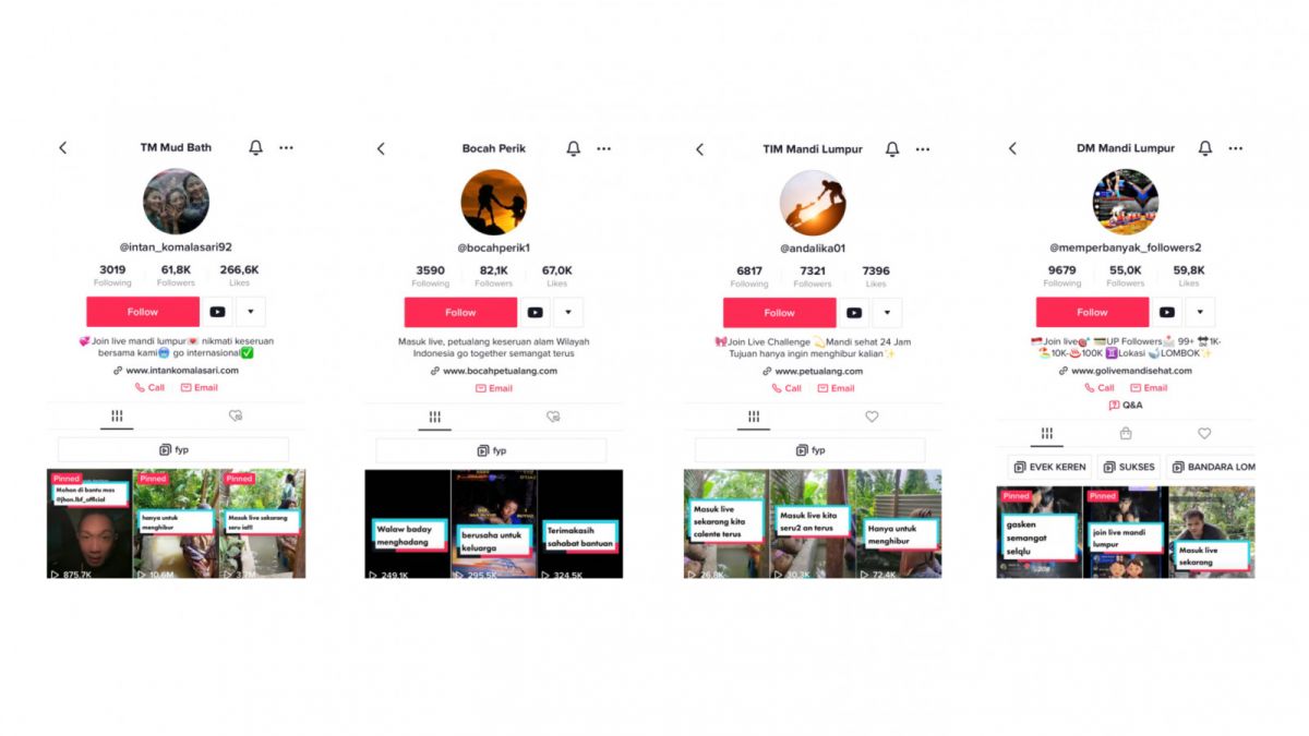 Akun Tiktok Sultan Akhyar Mandi Lumpur yang viral. [Pagi Pagi Ambyar Trans TV Official]