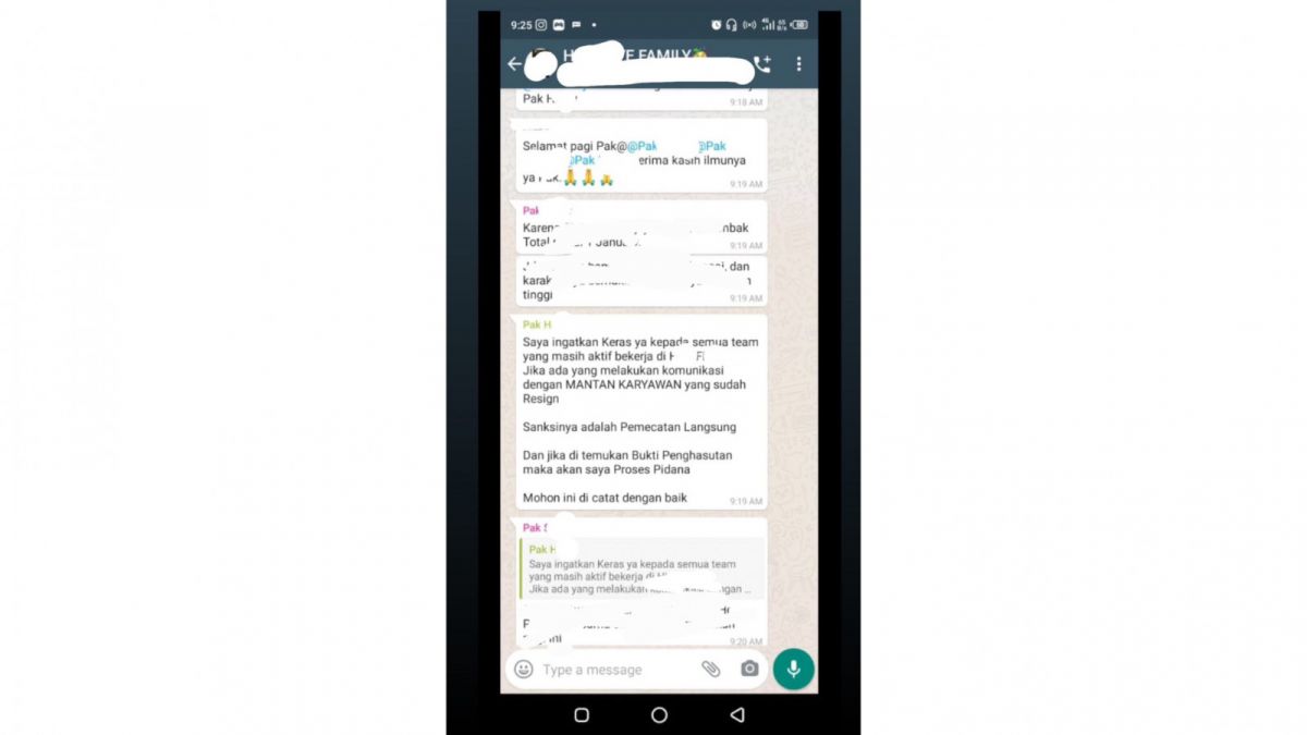 Bukti Jhon LBF larang karyawan. [Twitter @pockaapockyyy]