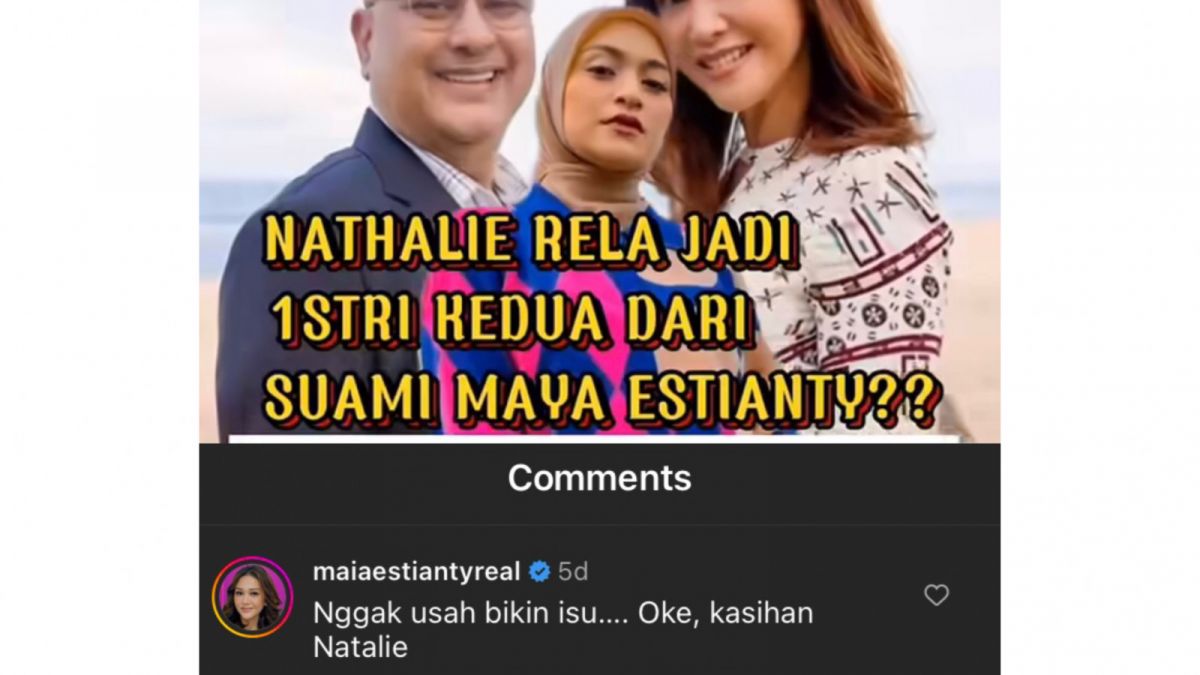 Isu Nathalie Holscher rela jadi istri kedua Irwan Mussry [Reels Instagram @@gosipmimin2023]