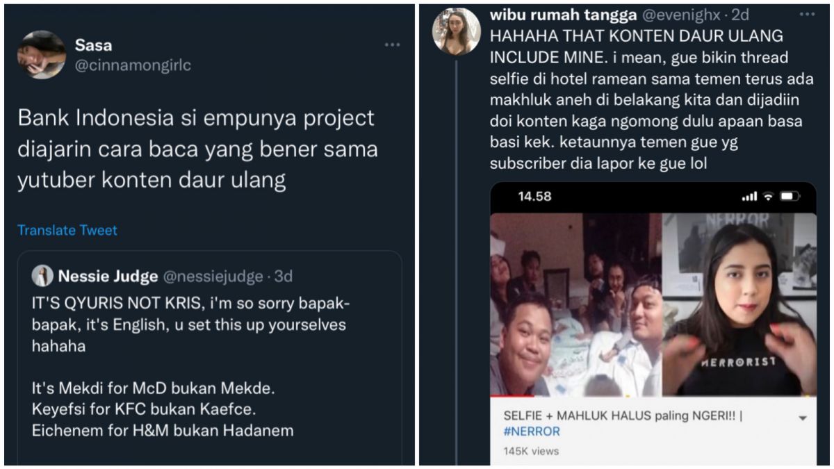Netizen serang Nessie Judge. [Twitter]