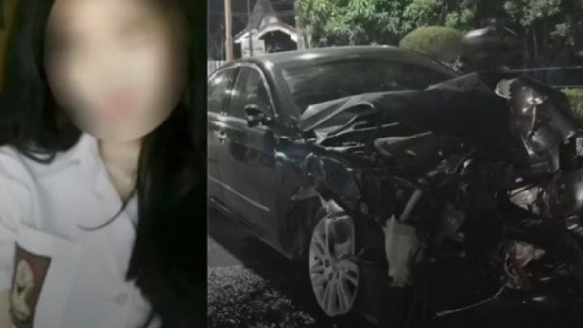 Mobil Dinas Toyota Camry Mengalami Kecelakaan [Tangkapan Layar Tiktok @Rendyherpy]