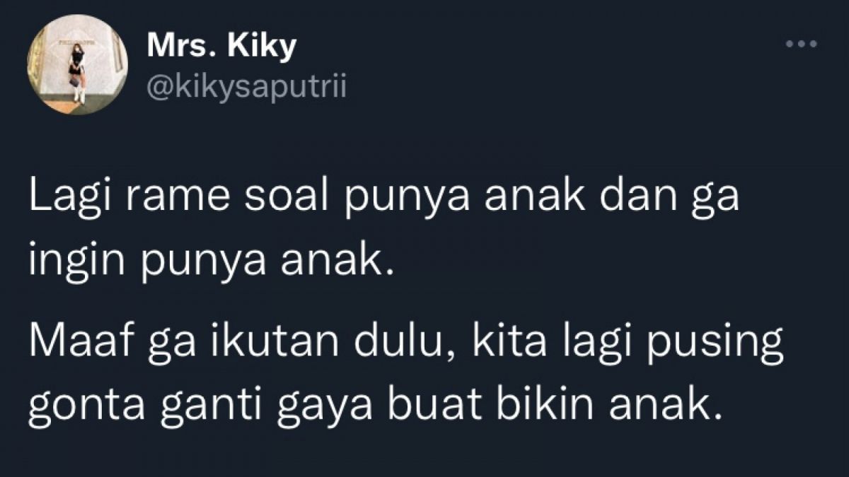 Kiky Saputri on Twitter. [Twitter @kikysaputrii]