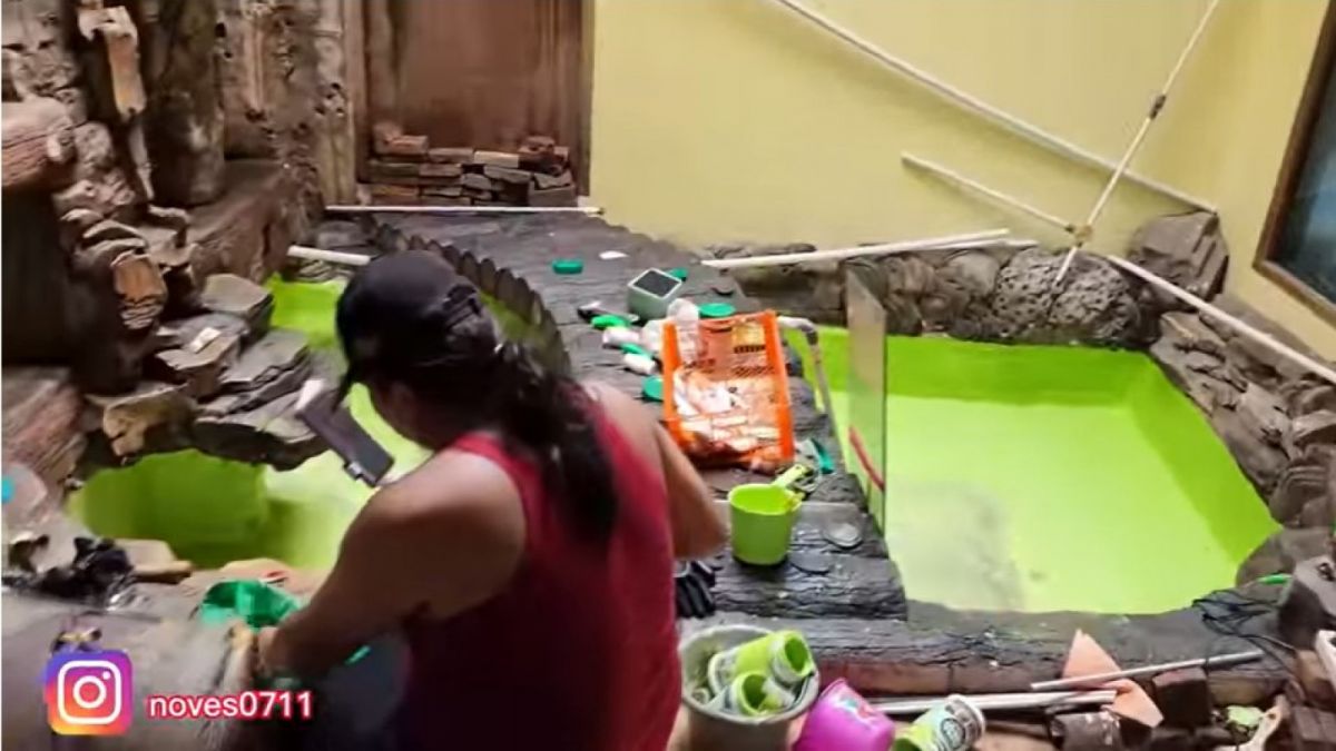 Penampakan kolam ikan Tiko dan Ibu Eny terkini. [Youtube Keluarga Pak RT]