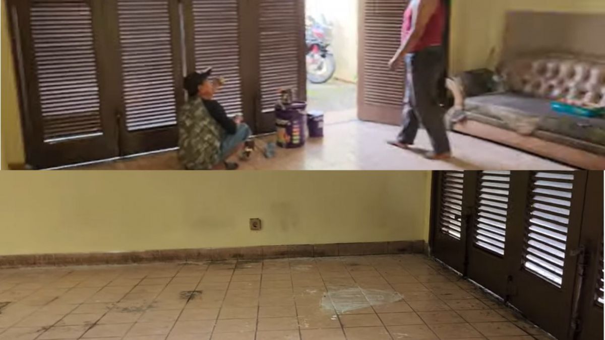 Garasi rumah Tiko dan Ibu Eny diperbaiki. [Youtube Keluarga Pak RT]