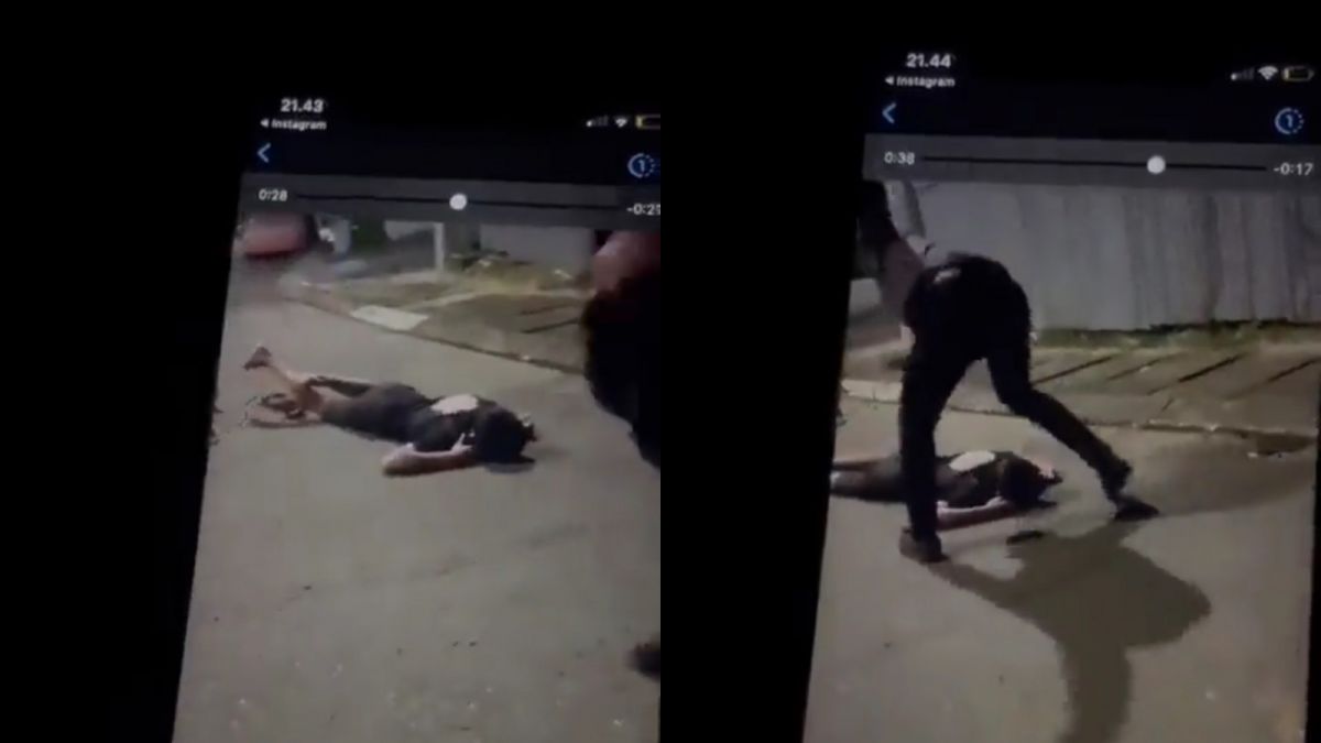 Tangkapan layar potongan video penganiayaan Dandy kepada David. [Twitter]