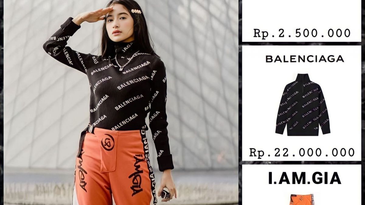 Potret Atasya Yasmine dengan pakaian yang tentunya tidak dapat dibeli sobat misqueen. [(instagram/outfitcostbattle)]