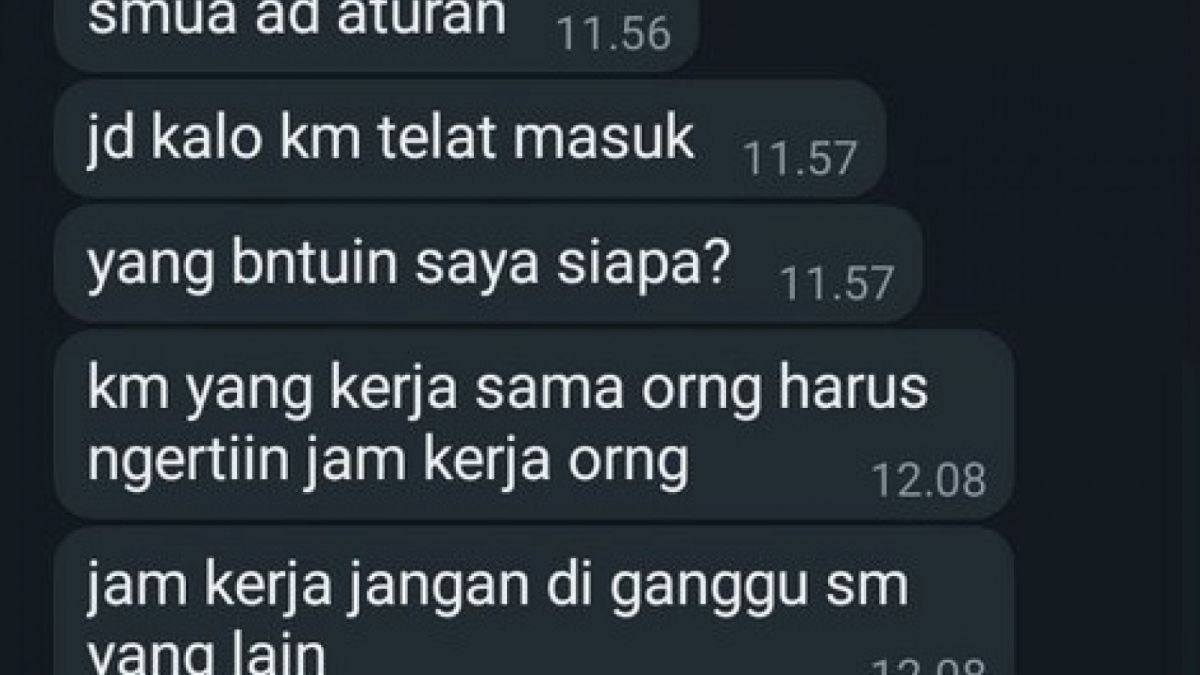 Balasan chat dari si bos kepada karyawannya saat meminta izin shalat ied [Twitter/worksfess]