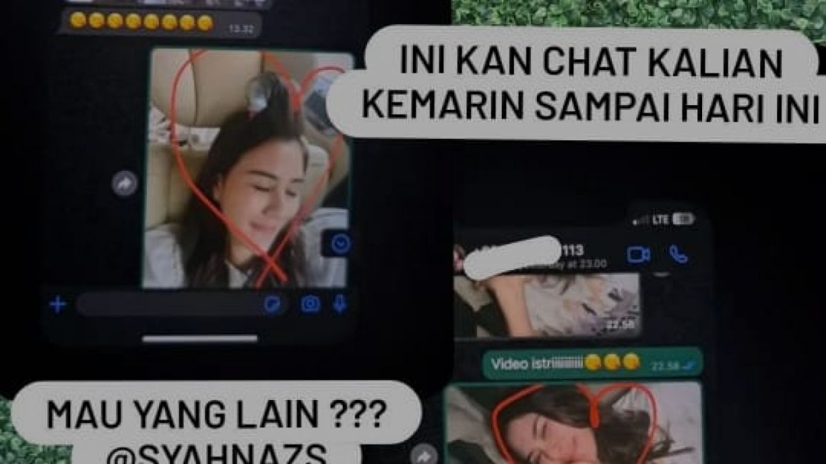 Tangkapan layar isu perselingkuhan Syahnaz dengan Rendy Kjaernett