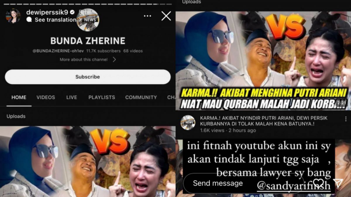 Dewi Perssik bakal laporkan kanal YouTube hoaks (Instagram)