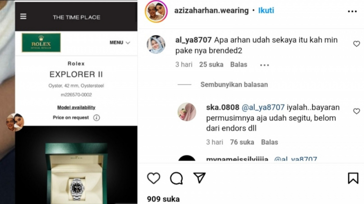 Netizen pertanyakan kekayaan Pratama Arhan [Instagram/ azizaharhan.wearing]
